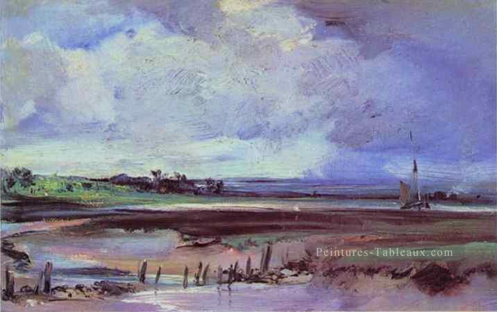 Les Salinieres de Trouville romantique paysage marin Richard Parkes Bonington Peintures à l'huile